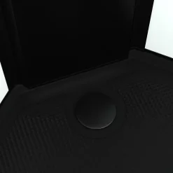 Aurlane Cabine de douche 1/4 de cercle 85x85x200 cm - Portes coulissantes - Receveur Noir Mat