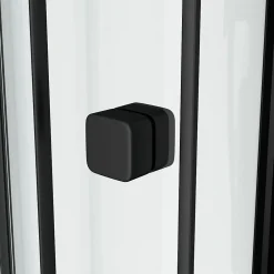 Aurlane Cabine de douche 1/4 de cercle 85x85x200 cm - Portes coulissantes - Receveur Noir Mat