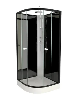 Cabine De Douche|Aurlane Cabine de douche 1/4 de cercle 85x85x225cm - NEBULA