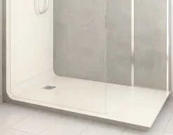 Cabine De Douche Pmr| Cabine de douche à l’italienne l.80 x L.160 x H.218 cm – effet pierre grise, receveur de plain-pied, Elmer Serenity