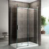 Paroi De Douche|Saniverre Cabine de douche ALIXA H.200 cm porte coulissante en verre 8 mm transparent 85 x 150 cm (porte 150) -
