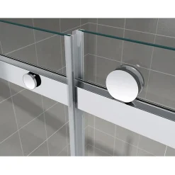 Paroi De Douche|Saniverre Cabine de douche ALIXA H.200 cm porte coulissante en verre 8 mm transparent 85 x 150 cm (porte 150) -