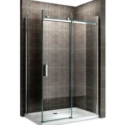Paroi De Douche|Saniverre Cabine de douche ALIXA H.200 cm porte coulissante en verre 8 mm transparent 85 x 150 cm (porte 150) -