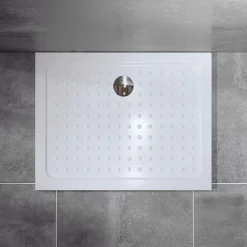 Cabine De Douche|Saniverre Cabine de douche ATÉA-BLACK H.180 cm, 80 x 90 cm, 2 portes pliantes et pivotantes, verre transparent 6 mm + receveur -