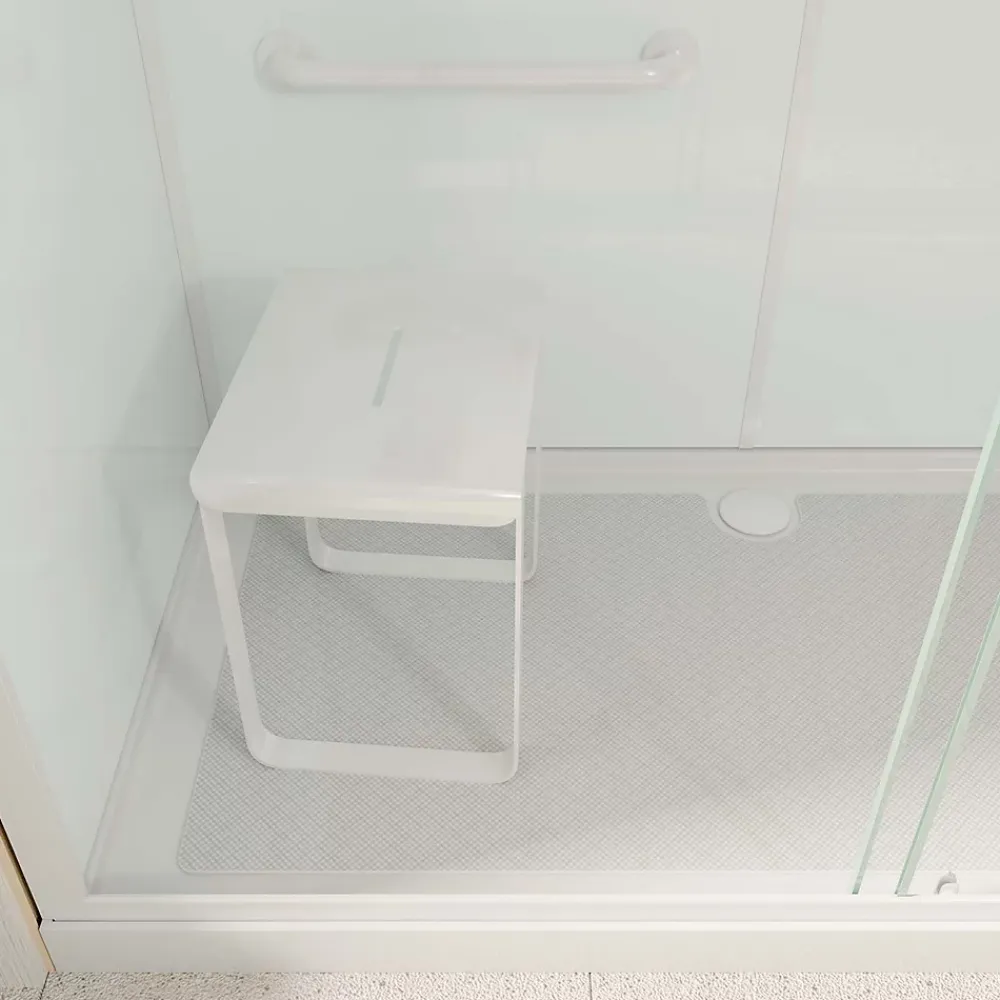Aurlane Cabine de douche blanche sécurisée et accessible à tous 160x85x220cm - Mitigeur Thermostatique