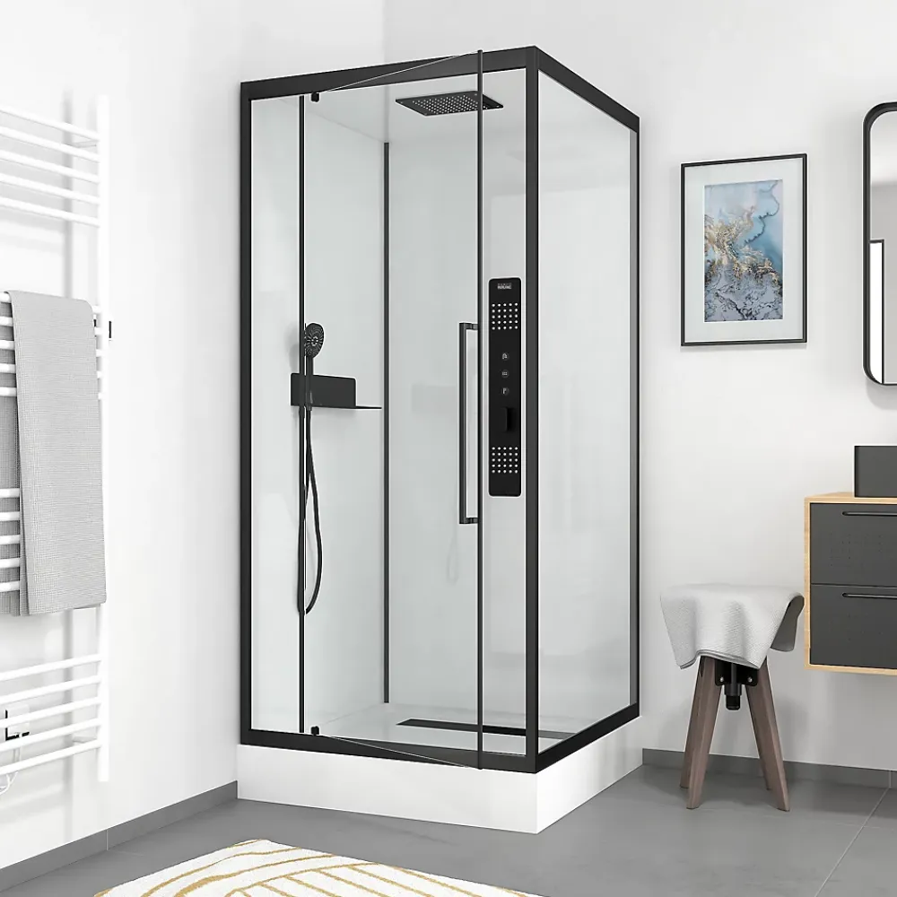 Cabine De Douche|Aurlane Cabine de douche CARRÉE - 90x90x217cm - FACTORY 2 SQUARE