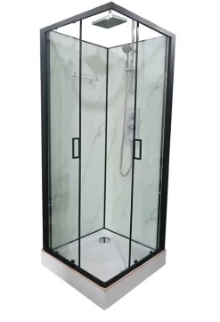 Sanitaire Cabine de douche carrée 90x90 QUADRA Marble