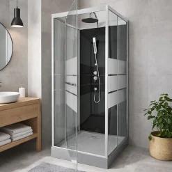Cabine De Douche|Aurlane Cabine de douche carrée 80x80x220cm - SCRATCHY 80