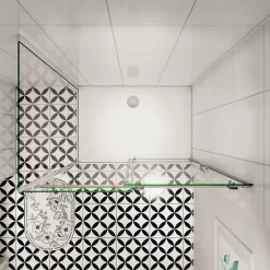 AICA Sanitaire cabine de douche coulissante 120x80x195cm,Installation réversible,8mm verre de sécurité,porte de douche coulissante
