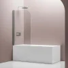 Bernstein Cabine de douche d'angle en verre, portes pliantes - NT201 - Profilé Chrome, 80x140x140cm