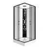 Cabine De Douche|Vente-unique Cabine de douche d'angle hydromassante - L80 x l80 x H225 cm - KIVORA