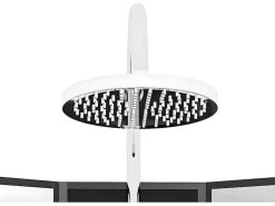 Cabine De Douche|Vente-unique Cabine de douche d'angle hydromassante - L80 x l80 x H225 cm - KIVORA