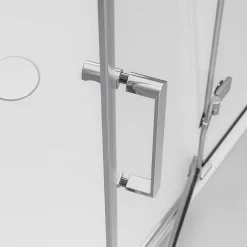 Porte De Douche|Bernstein Cabine de douche d'angle verre 8mm, 1 porte battante, Profilé Chrome - NT403 - 90x120x195cm