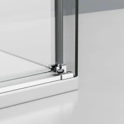 Paroi De Douche|Bernstein Cabine de douche en coin, verre trempé 8mm, portes coulissantes, profilé chrome - DX906 FLEX - 120x80x195cm (LxPxH)