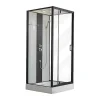 Vente-unique Cabine de douche hydromassante - 2 zones de jets de massage - L90 x P90 x H215 cm - pluie tropicale et douchette - PRIMEA