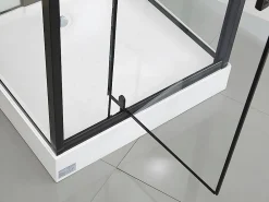Vente-unique Cabine de douche hydromassante - 2 zones de jets de massage - L90 x P90 x H215 cm - pluie tropicale et douchette - PRIMEA
