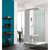 Cabine De Douche|Kinedo Cabine de douche hydromassante HORIZON 90x90 hauteur receveur 12,5cm 1 porte pivotante finition acier