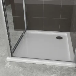 Cabine De Douche|Saniverre Cabine de douche IBEA H.190 cm porte pivotante verre transparent 80 x 80 cm -
