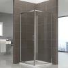 Saniverre Cabine de douche IBEA H.190 cm porte pivotante verre transparent 90 x 90 cm -