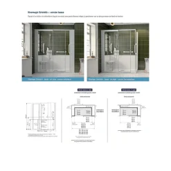 Kinedo Cabine de douche Kinemagic Sérénité Plus 170x80 niche mixte coulissante transparent thermostatique