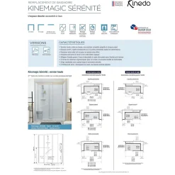 Kinedo Cabine de douche Kinemagic Sérénité 160x70 angle basse solo verre transparent avec mitigeur