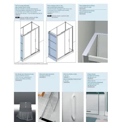 Cabine De Douche|Kinedo Cabine de douche Kinemagic Design 120x80 habillage toute hauteur 1 porte pivotante verre transparent avec mitigeur