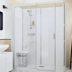 Kinedo Cabine de douche Kinemagic Sérénité Plus 170x80 habillage toute hauteur 1 coulissant transparent thermostatique