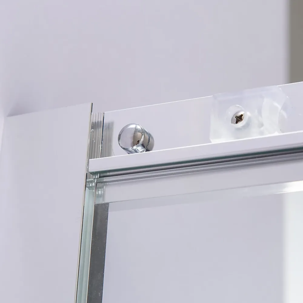 Saniverre Cabine de douche LANA portes coulissantes H.185 cm verre 6 mm transparent 80 x 80 cm -