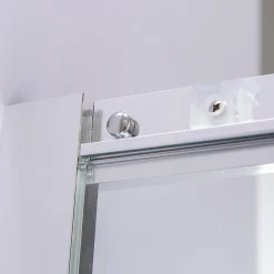 Cabine De Douche|Saniverre Cabine de douche LANA portes coulissantes H.185 cm verre 6 mm transparent 90 x 90 cm -