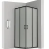 Cabine De Douche|Saniverre Cabine de douche LANABLACK H.185 cm portes coulissantes verre 6 mm opaque 80 x 80 cm -