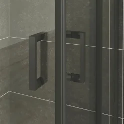 Cabine De Douche|Saniverre Cabine de douche LANABLACK H.190 cm portes coulissantes verre 6 mm transparent 70 x 70 cm -