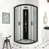 Aurlane Cabine de douche LIFT UP BLACK 1/4 de cercle 85x85x235cm