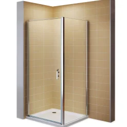 Cabine De Douche|Saniverre Cabine de douche NIKY H.195 cm porte pivotante verre 8 mm transparent 90 x 90 cm -