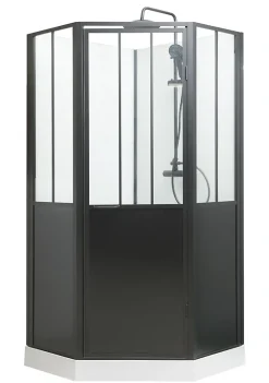 Cabine De Douche|Gelco Design Cabine de douche noir opera 100x100x210