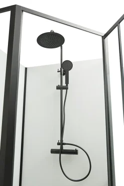 Cabine De Douche|Gelco Design Cabine de douche noir opera 100x100x210