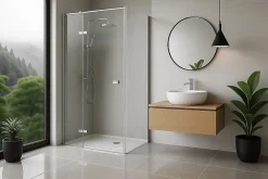 Rea Cabine De Douche Atlas Chrome 90X90 Left