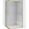 Paroi De Douche|Rea Cabine de douche City Brushed Gold 80x100