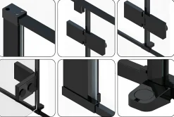 Rea Cabine de douche Fargo Black 90x120 Black