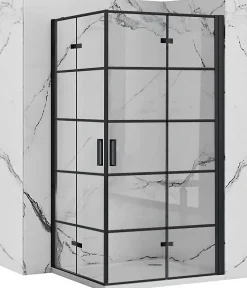 Rea Cabine de douche Molier Double Black 80x80