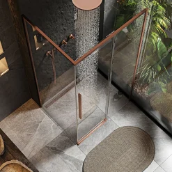 Paroi De Douche|Rea Cabine De Douche Solar 90X120 Brush Copper