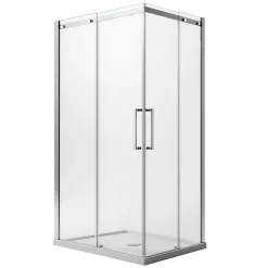 Cabine De Douche|Idralite Cabine de douche Rectangulaire 90x110CM H200 Verre Transparent 8mm Gauche EasyClean Prime Corner