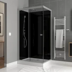 Cabine De Douche|Aurlane cabine de douche SHADOW CORNER RECTANGLE - 110x80x230cm