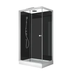 Cabine De Douche|Aurlane cabine de douche SHADOW CORNER RECTANGLE - 110x80x230cm