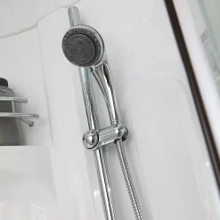 Cabine De Douche|Kiamami Valentina Cabine De Douche 90X90 Avec Hydromassage Et Bain De Vapeur Semi-Circulaire - Vesuvio