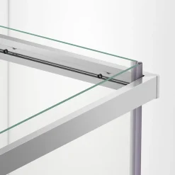Balneo Cabine de douche 80x100 cm coulissante en 6mm verre trempé anticalcaire, profils chromés