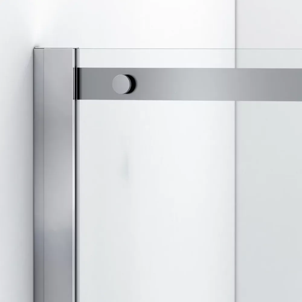 Balneo Cabine de douche 80x100 cm coulissante en 6mm verre trempé anticalcaire, profils chromés
