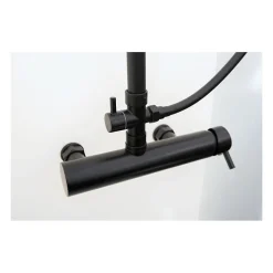Cabine De Douche|Gelco CABINE DE DOUCHE 90X120X220 STYLE INDUSTRIEL NOIR