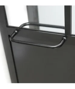 Cabine De Douche|Gelco CABINE DE DOUCHE 90X120X220 STYLE INDUSTRIEL NOIR