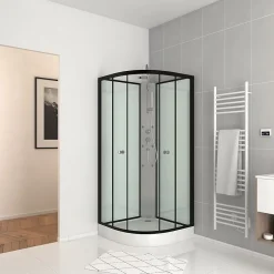 Cabine De Douche|Aurlane Cabine de douche 85x85x225cm 1/4 de cercle - ZEENY