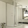 Cabine De Douche|Idralite Cabine douche 3 côtés 80x150x80 CM H198 Transparent mod. Young Trio 1 Porte